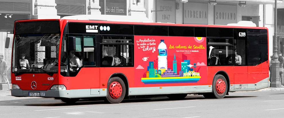 Fontarel Campaña Estrategia Posicionamiento Creatividad Gráfica Autobuses