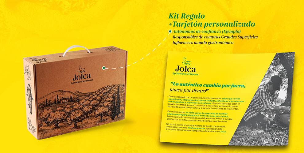 Jolca Aceitunas Campaña Creatividad welcome pack